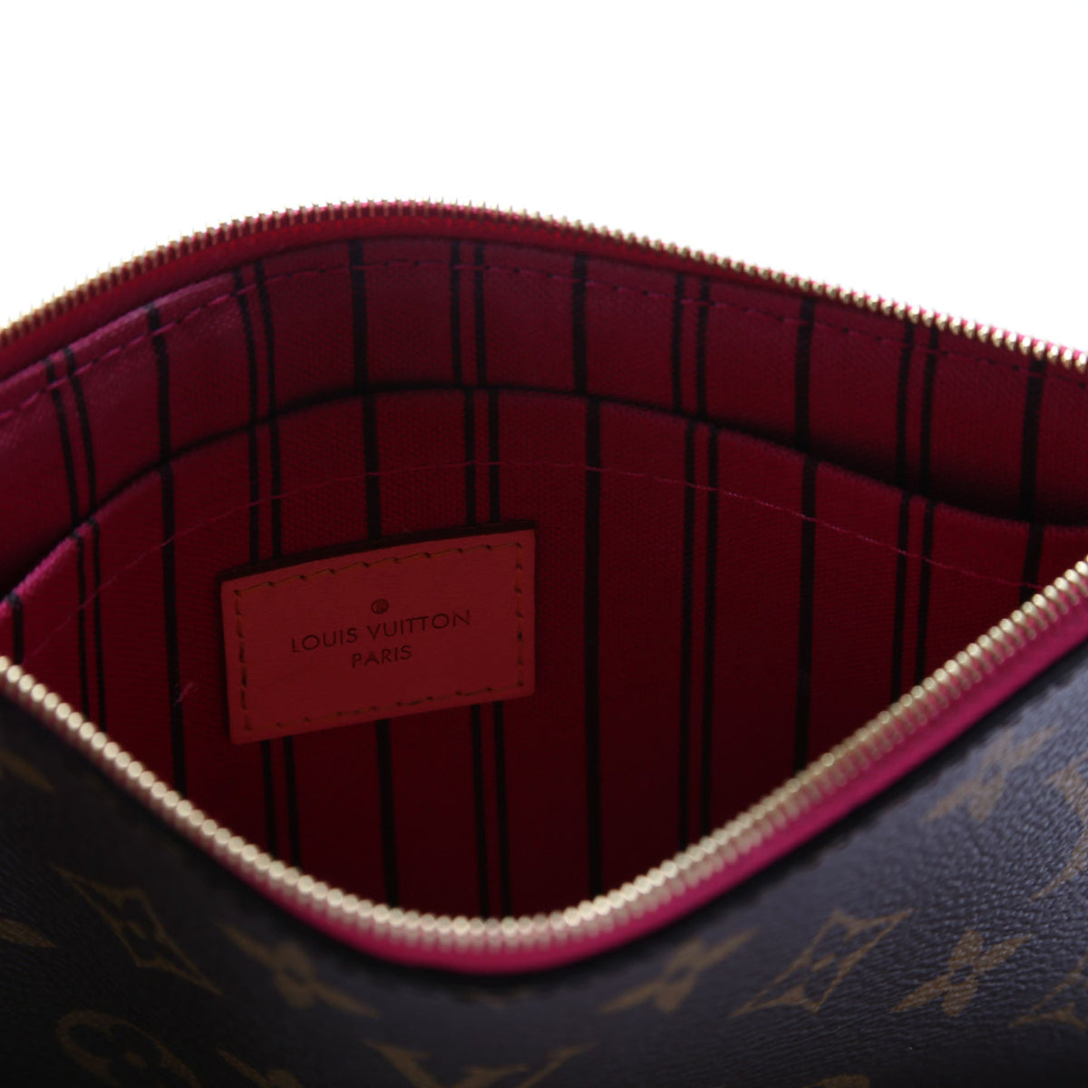 Louis-Vuitton Pochette Only Monogram Neverfull Berry