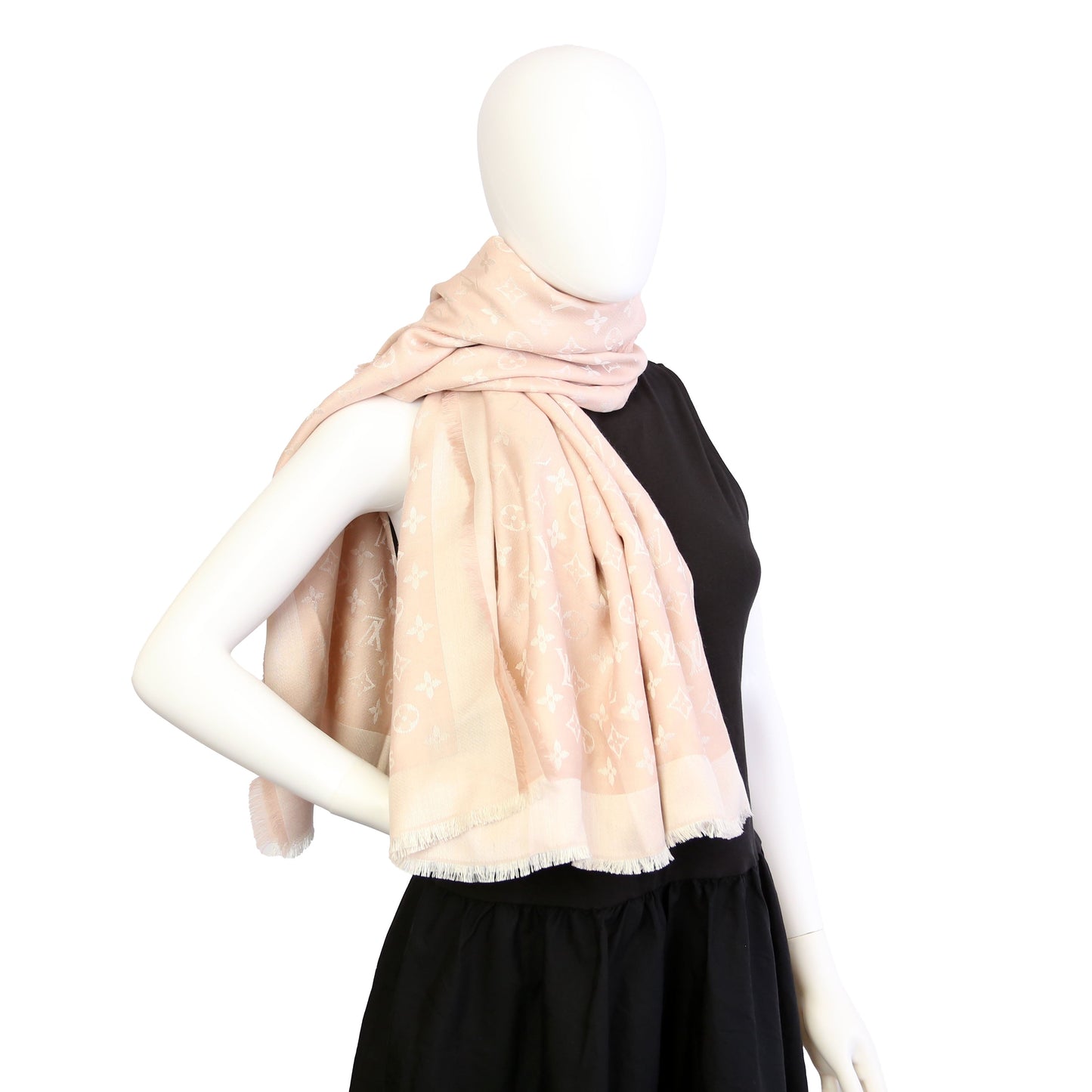 Louis-Vuitton Shawl Monogram/Silk Wool Scarf