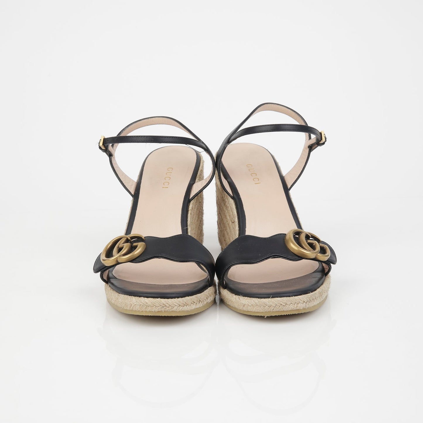 Gucci GG Marmont Espadrille Wedge Heel 38 142533555
