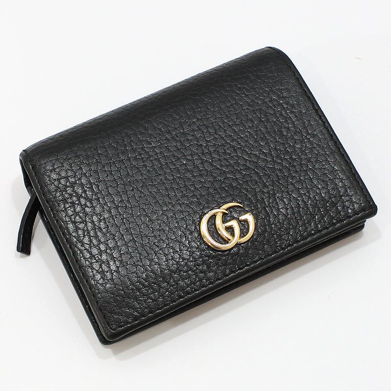 Gucci Black Gold GG Marmont Card Case Wallet 456126 142604721