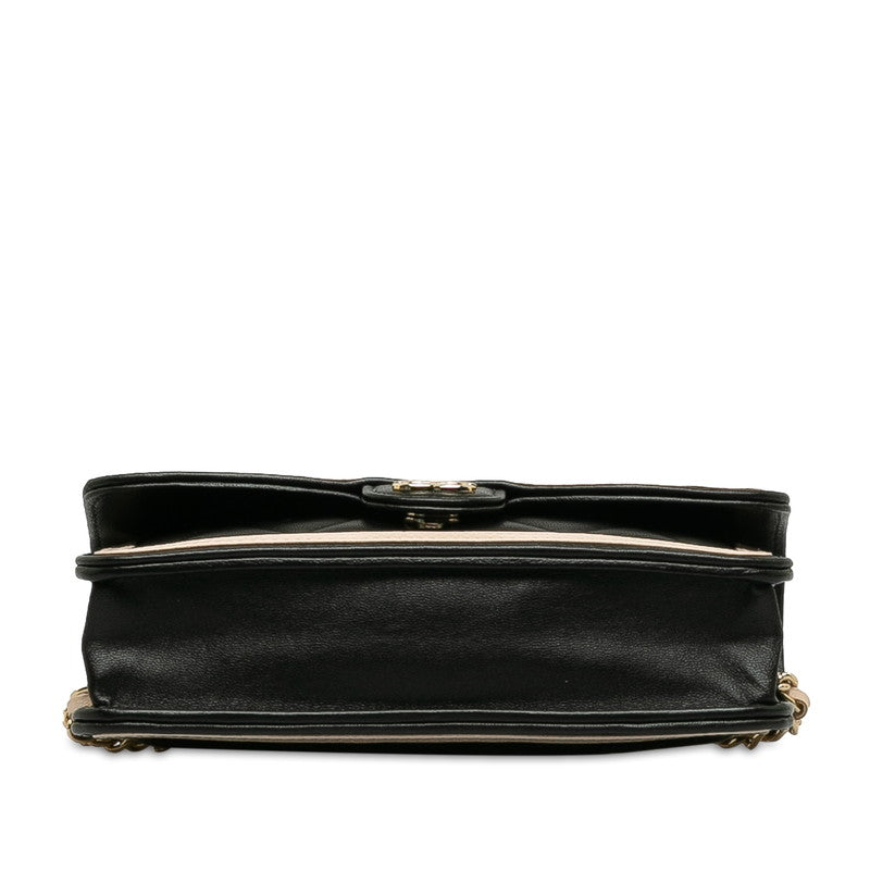 Chanel Mattress Cocomark ingle Flap Sloping Chain Shoulder Bag Black Pink Lady Chanel