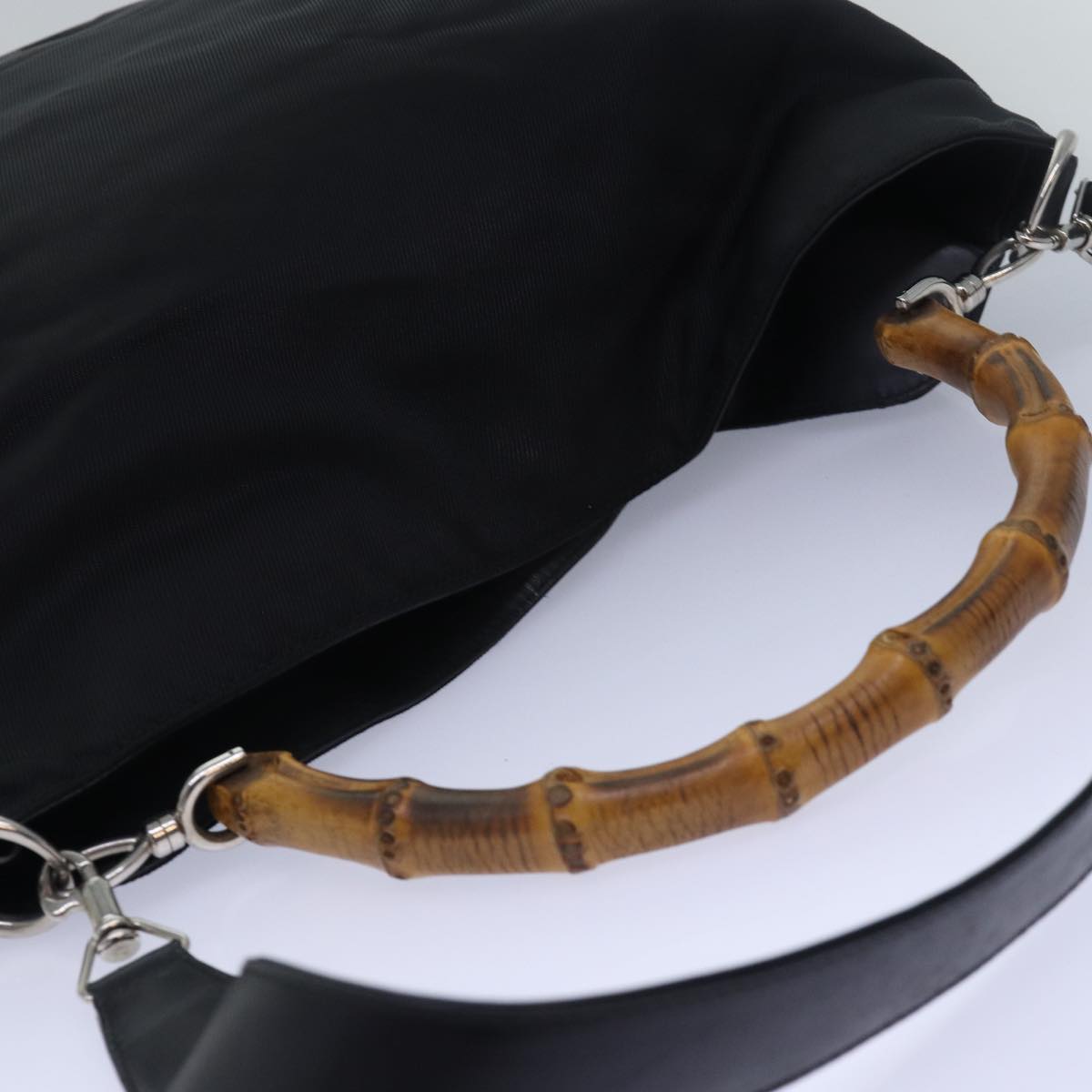 Gucci Bamboo Black Synthetic Handbag