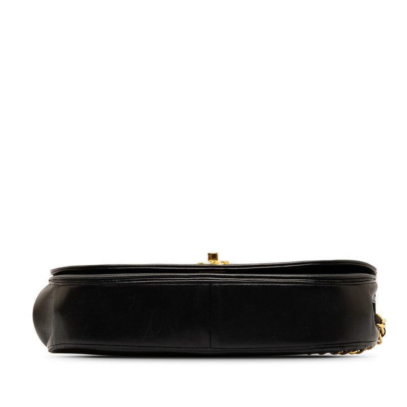 Chanel Coco Half Moon Chain Shoulder Bag Black Chanel