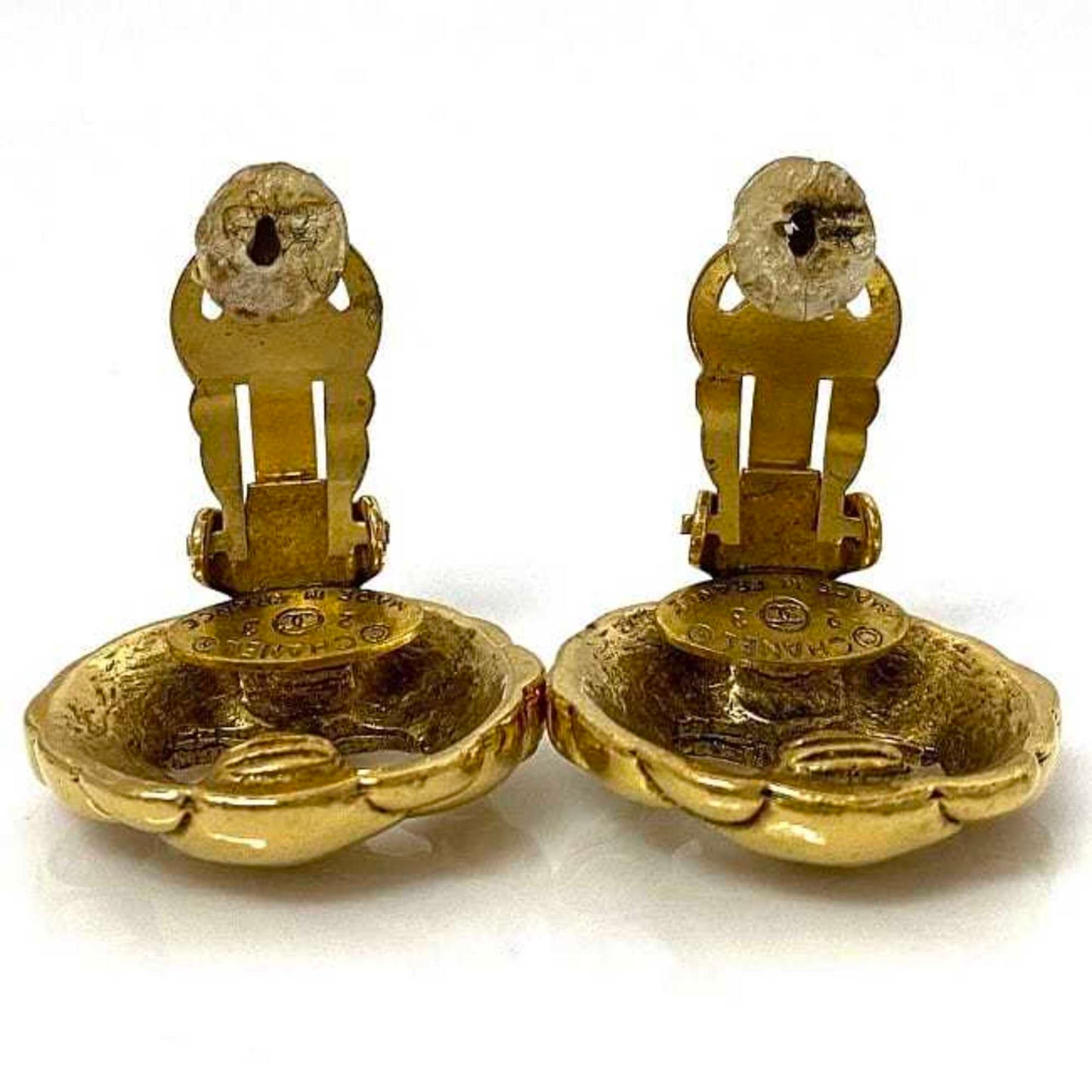 Chanel Earrings Goldtone Metal
