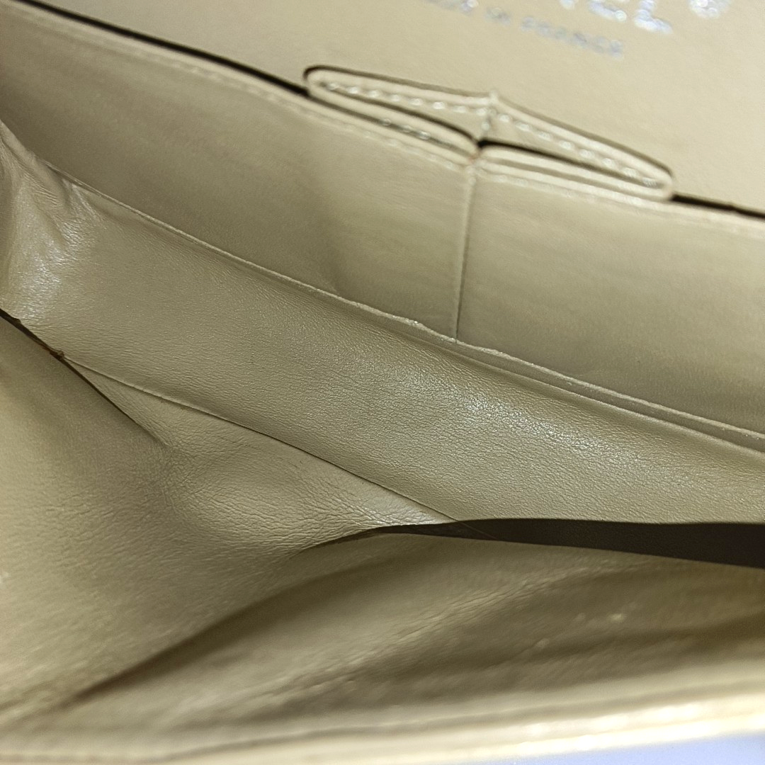 Chanel Timeless Classic Flap Medium Beige Caviar Leather Silver Hardware, 2005-2006