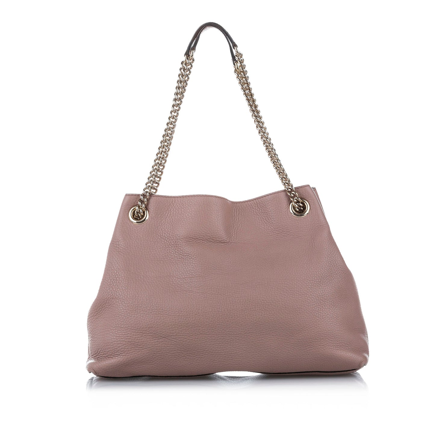 Gucci Soho Chain Leather Tote Bag Pink