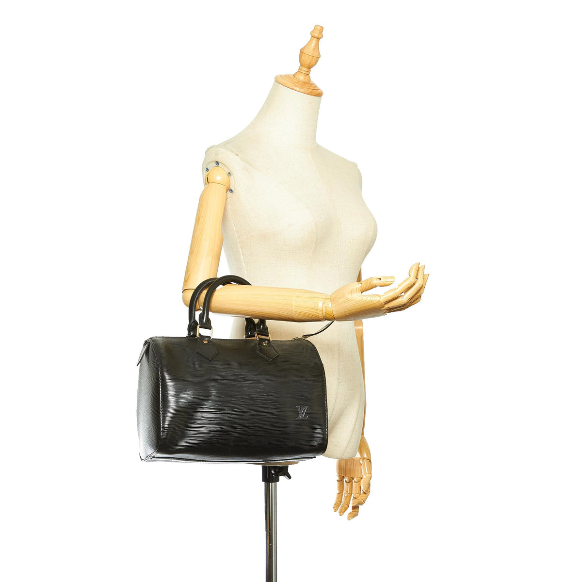 Louis-Vuitton Epi Speedy 25 Black