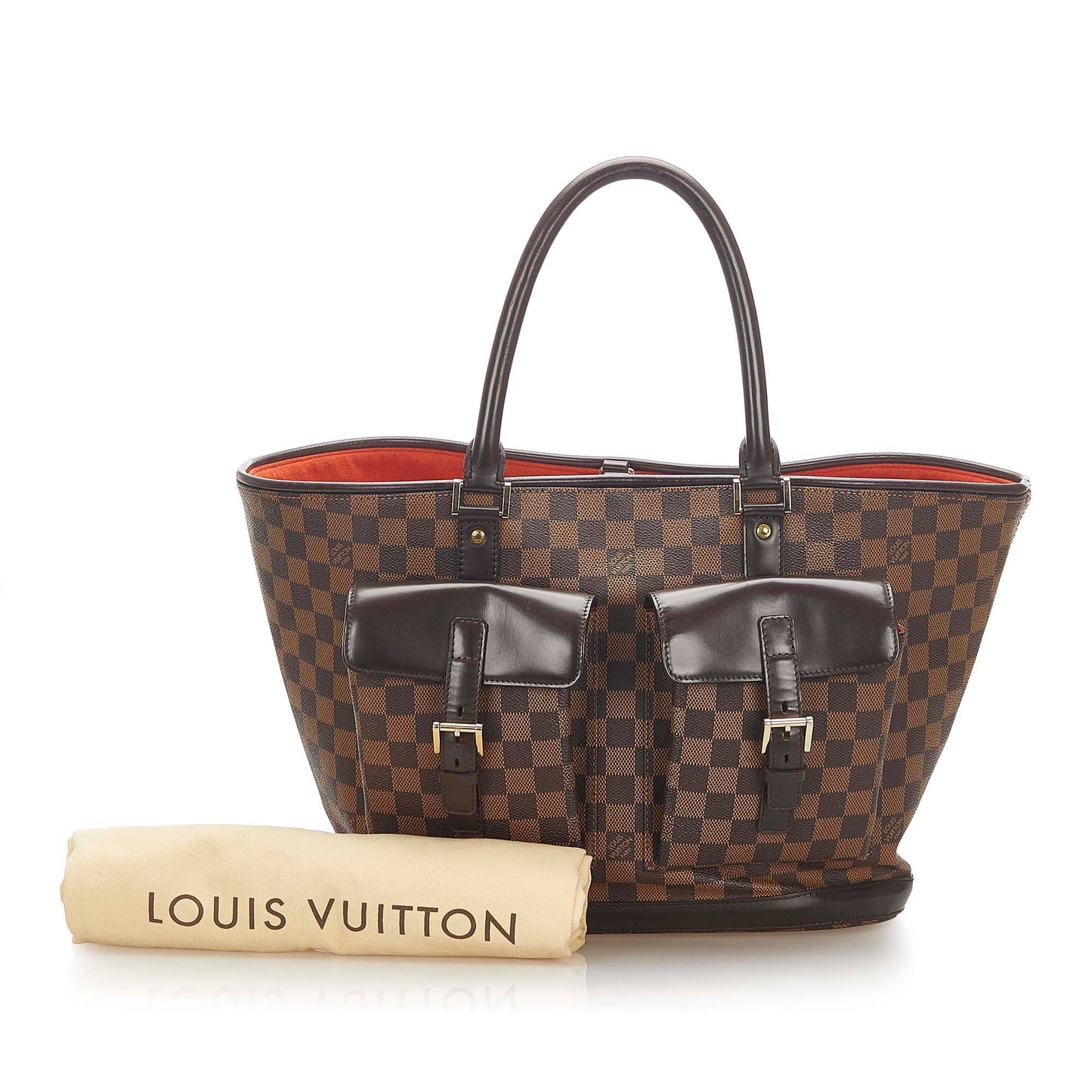 Louis-Vuitton Damier Ebene Manosque GM Brown