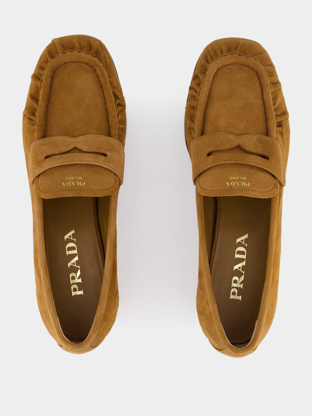 Light Brown Suede Leather Loafers
