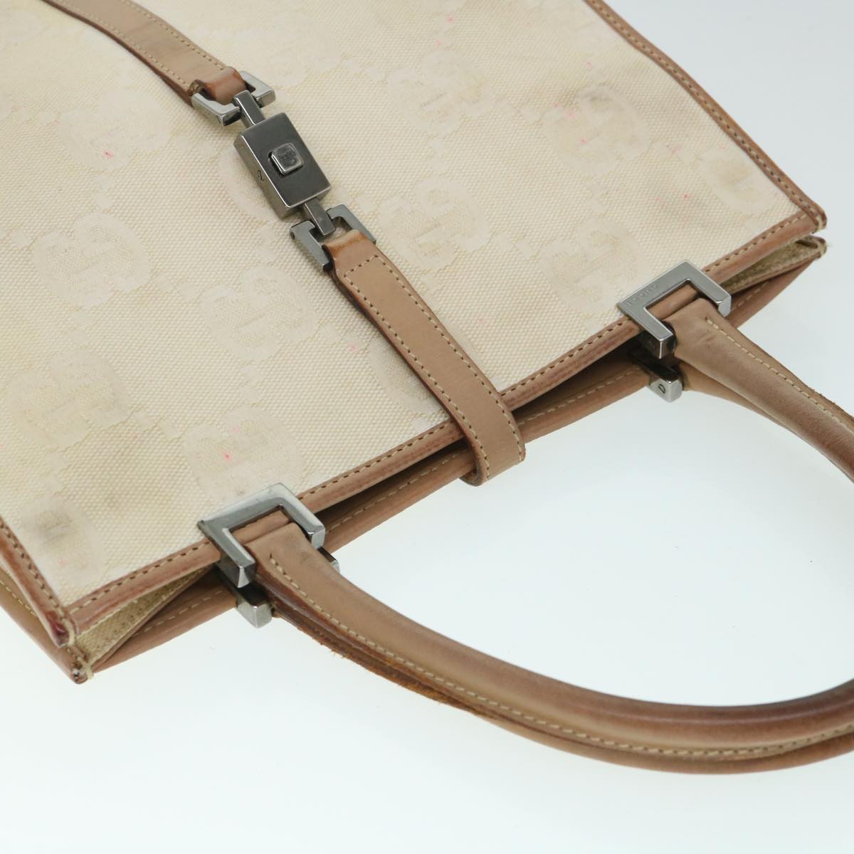Gucci Gg Canvas Beige Canvas Handbag