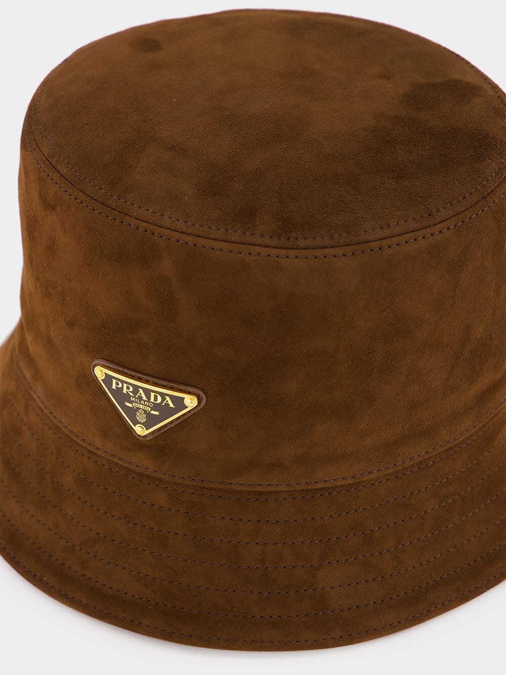 Brown Leather Bucket Hat