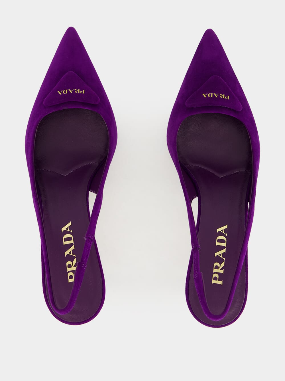 Purple Suede Slingback Pumps