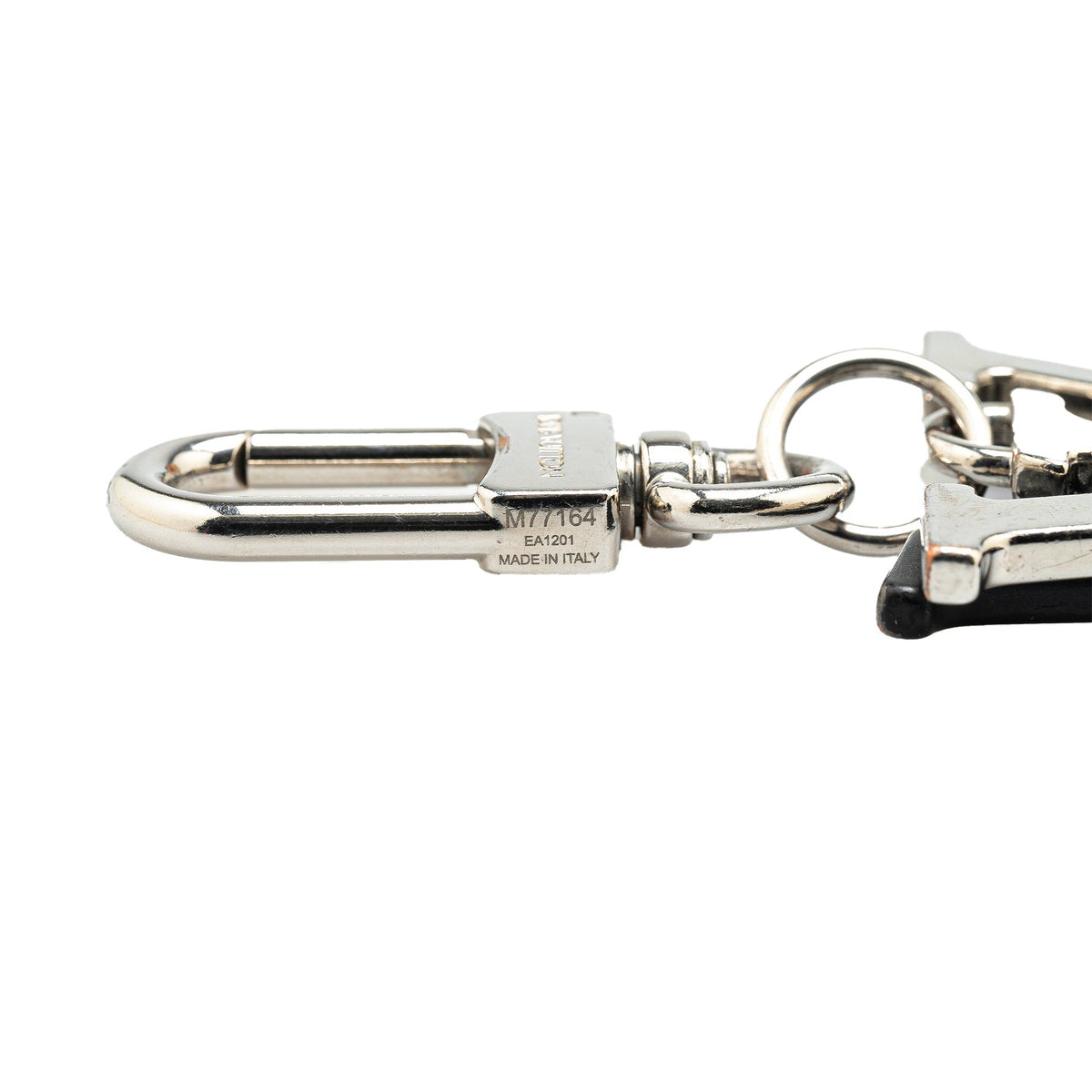 Silver Louis Vuitton Brass LV Initials Key Holder