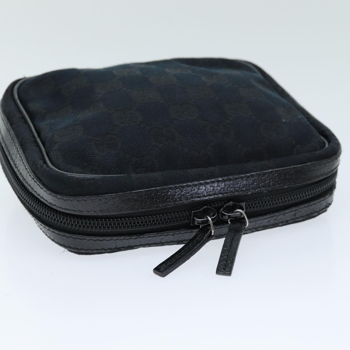 Gucci Gg Canvas Black Canvas Clutch Bag