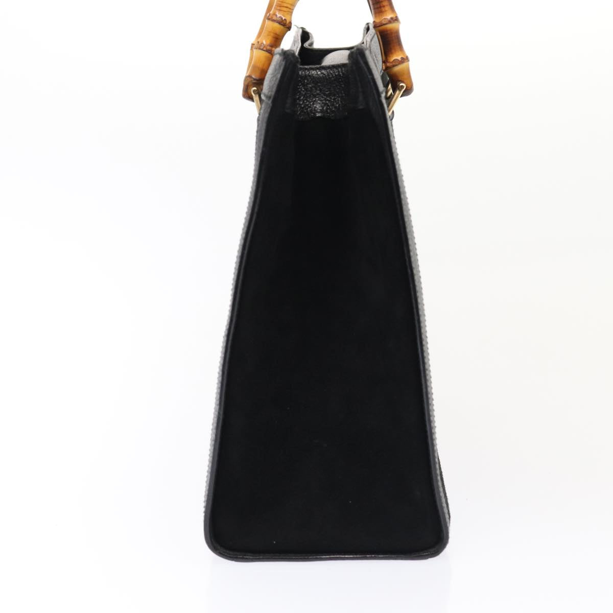 Gucci Bamboo Black Suede Handbag