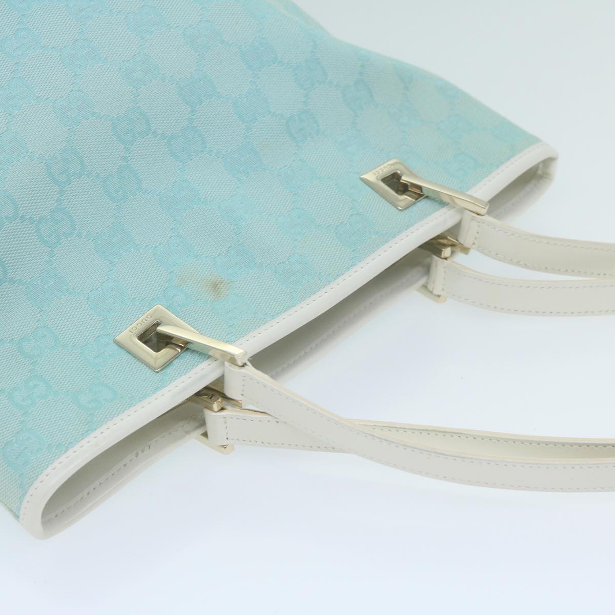 Gucci Gg Canvas Blue Canvas Tote Bag