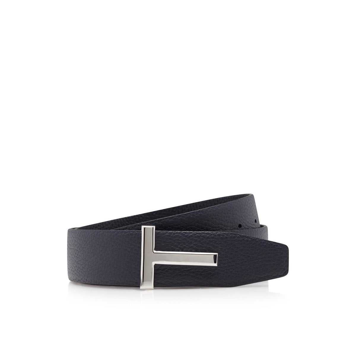 Grain Leather T Icon Belt