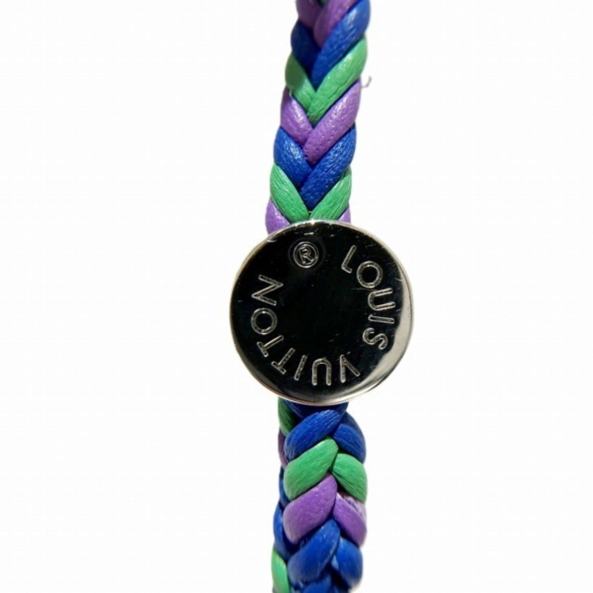 Louis Vuitton blue Alloy Leather Charm Bracelet