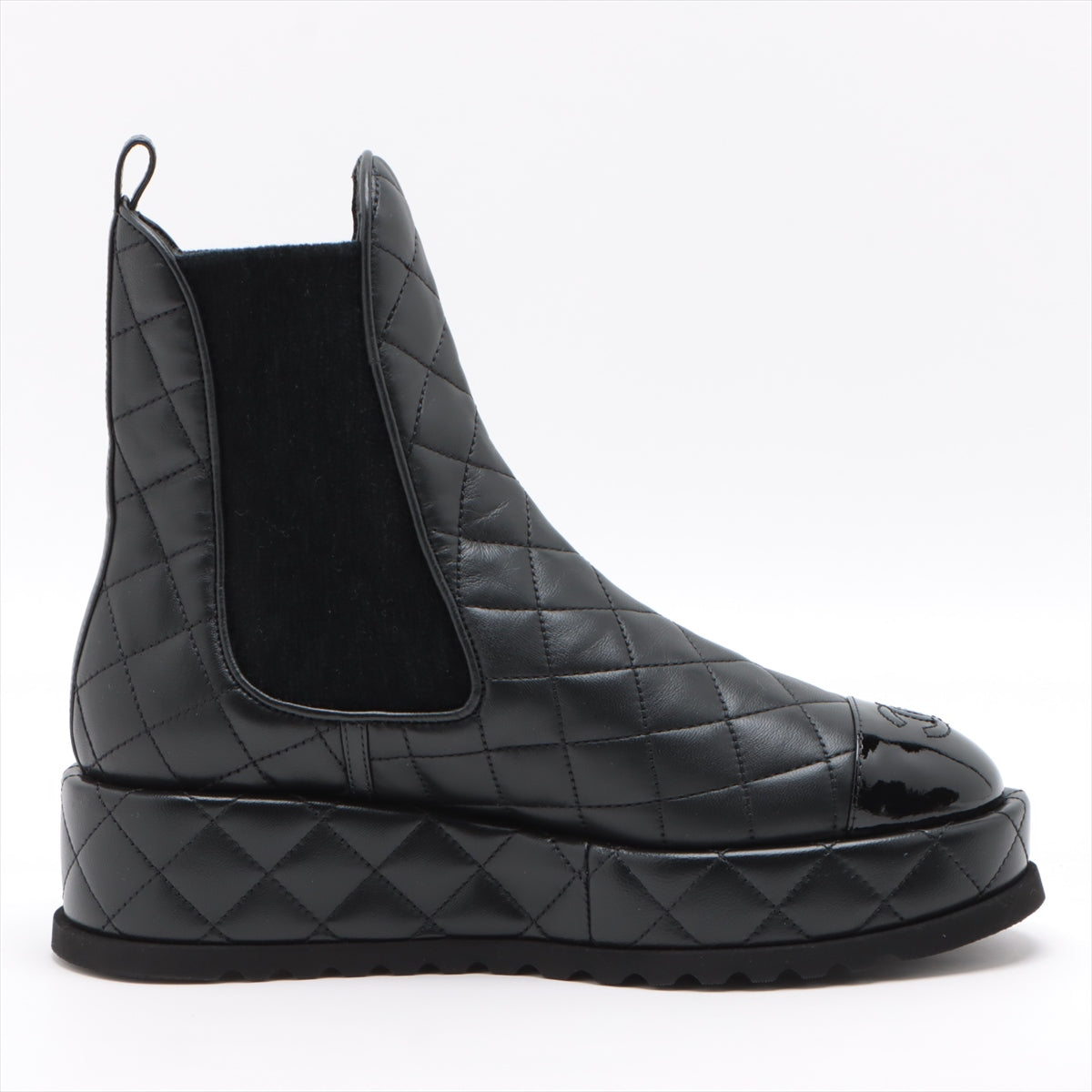 Chanel Coco Leather X Fabric Sidewear 36 Black G45190 Matrasse
