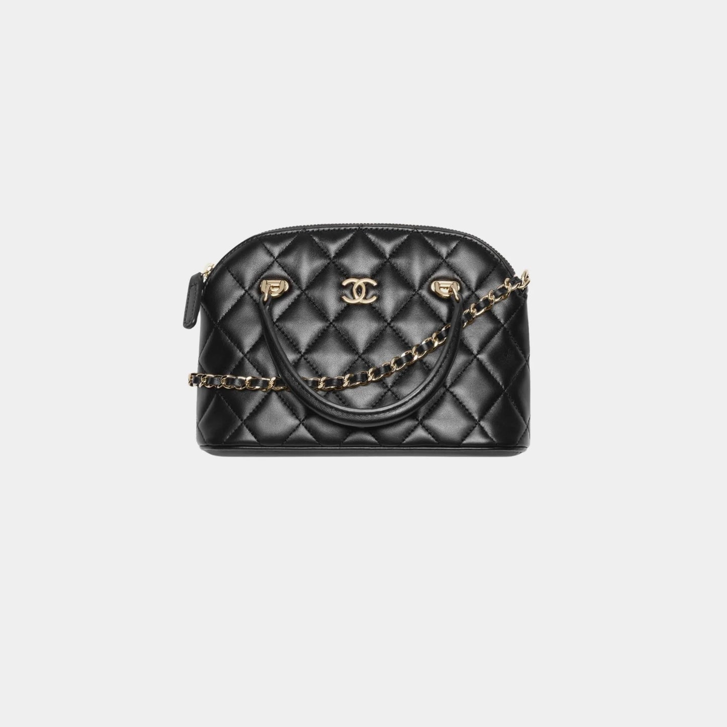Clutch With Chain Lambskin