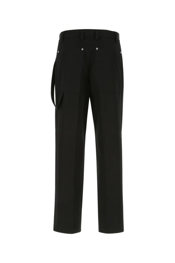 Burberry Man Black Cotton Wide-Leg Pant