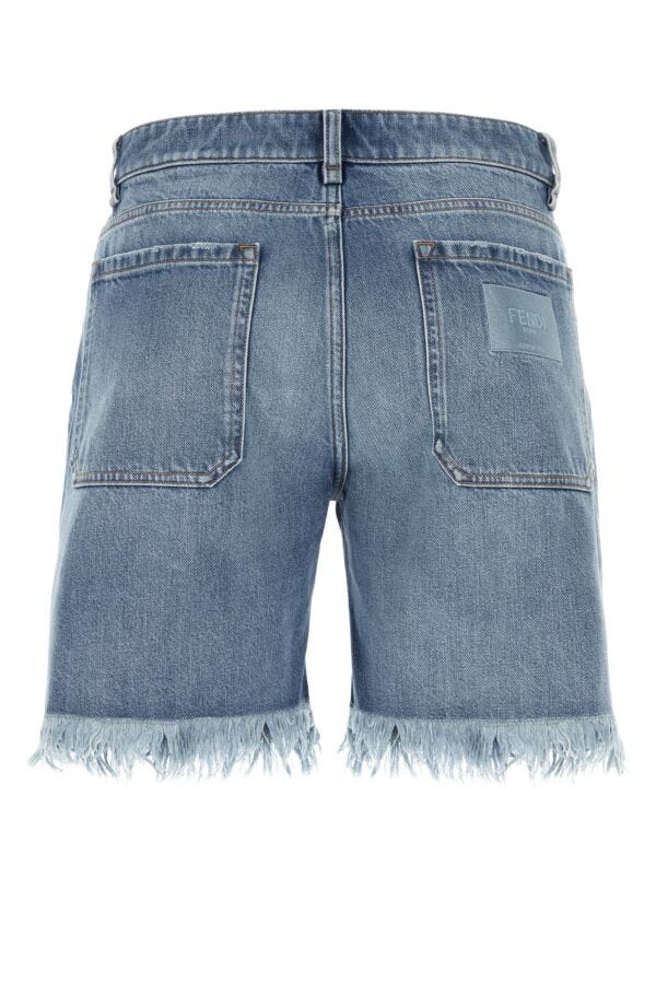 Fendi Man Denim Bermuda Shorts