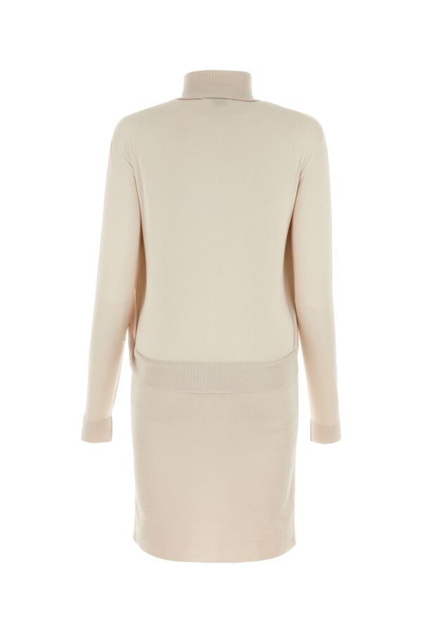 Fendi Woman Light Pink Stretch Silk Blend Mini Dress