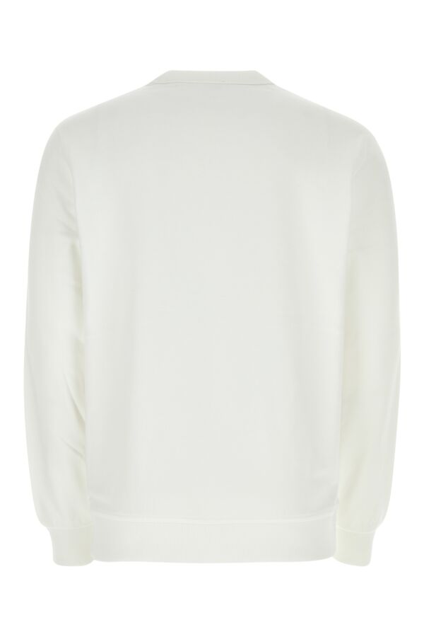 Burberry Man White Cotton Sweatshirt