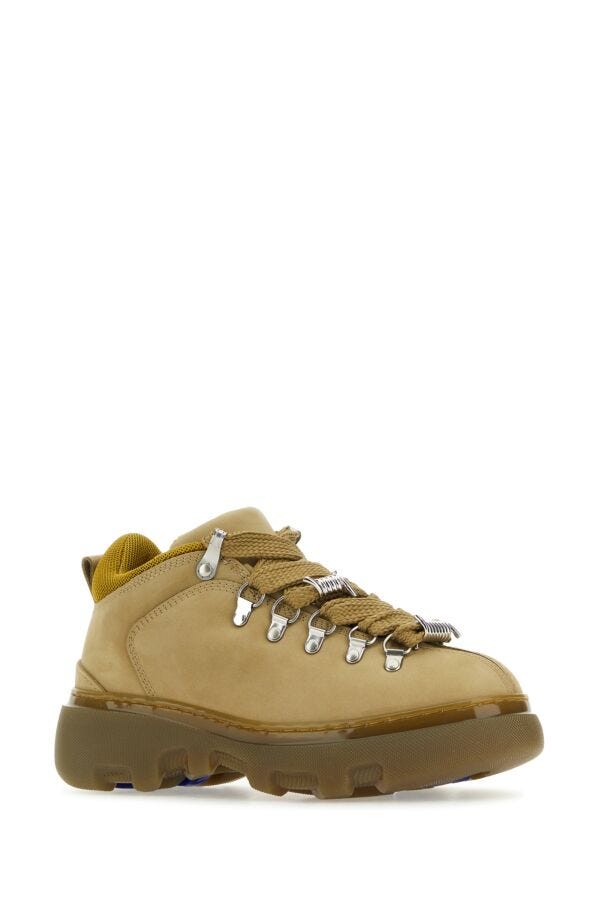 Burberry Woman Biscuit Leather Sneakers