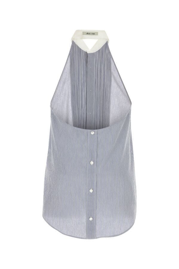 Fendi Man Embroidered Viscose Blend Shirt