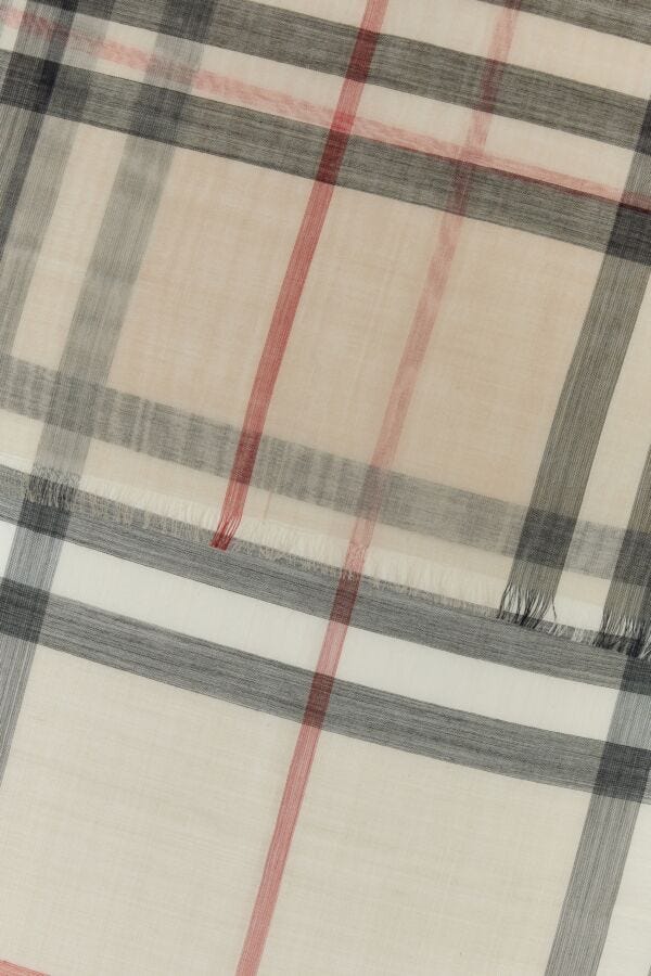 Burberry Unisex Embroidered Wool Blend Foulard