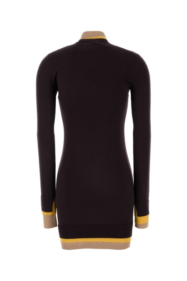 Fendi Woman Plum Wool Blend Dress