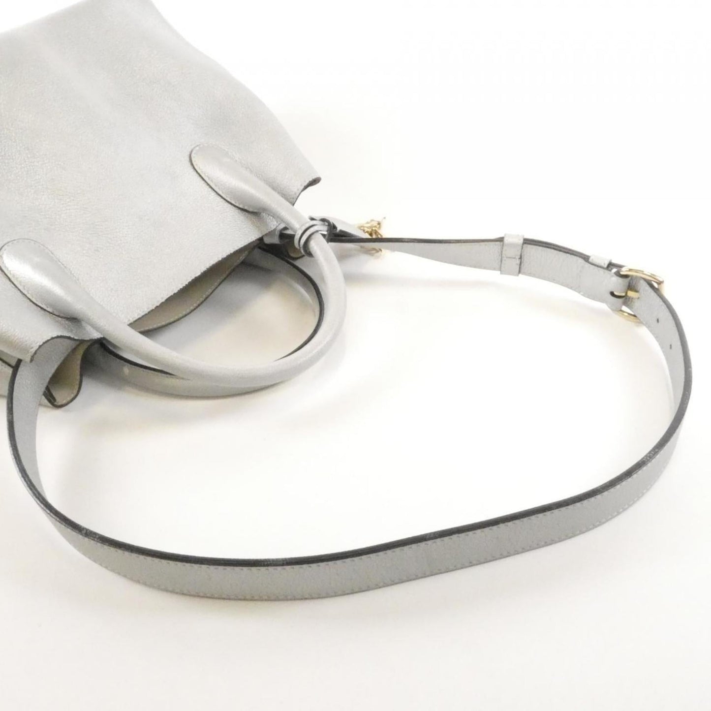Christian Dior Silver Leather Handbag ()