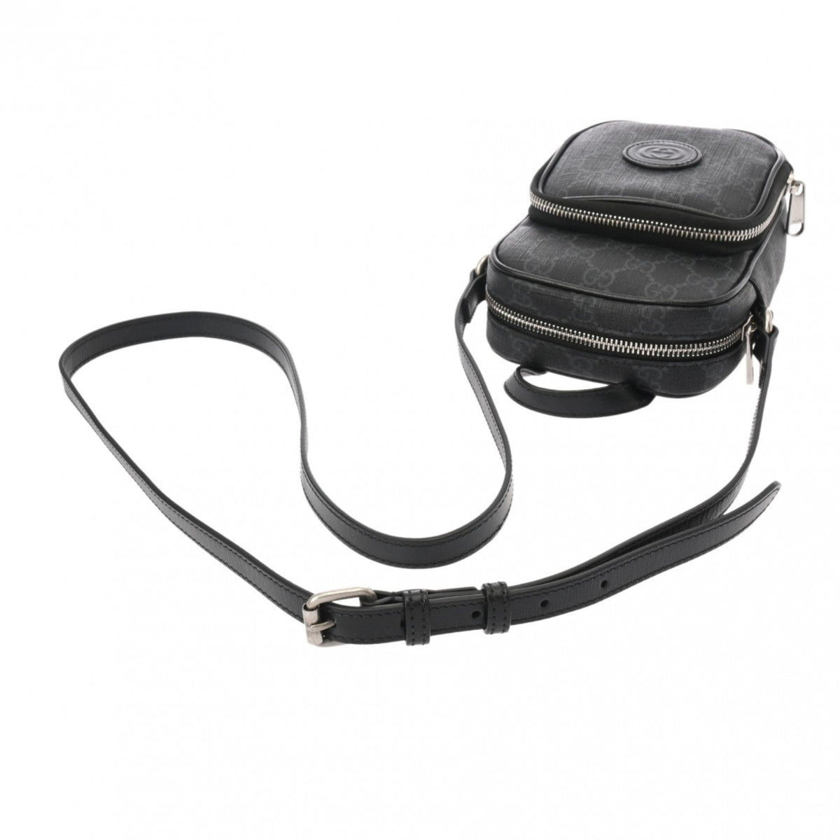 Gucci Black Pvc Leather Shoulder Bag