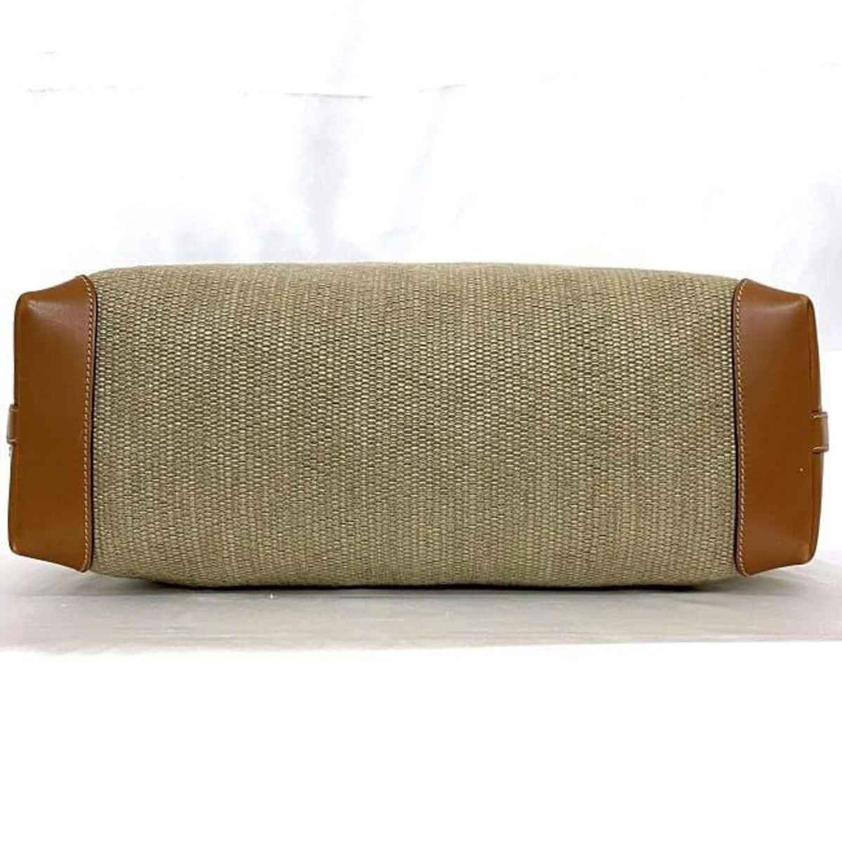 Gucci Beige Brown Coated Canvas Leather Tote Bag
