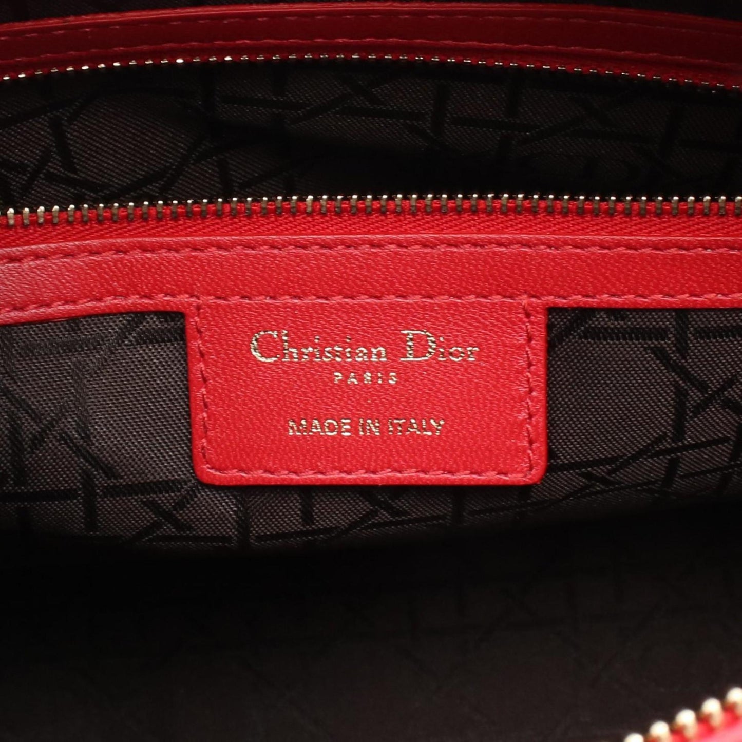 Christian Dior Red Color Leather Handbag ()