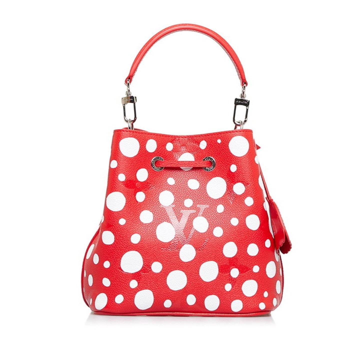 LOUIS VUITTON Neonoe BB x Yayoi Kusama Polka Dot Handbag Shoulder Bag M46413 Red White Leather Women's