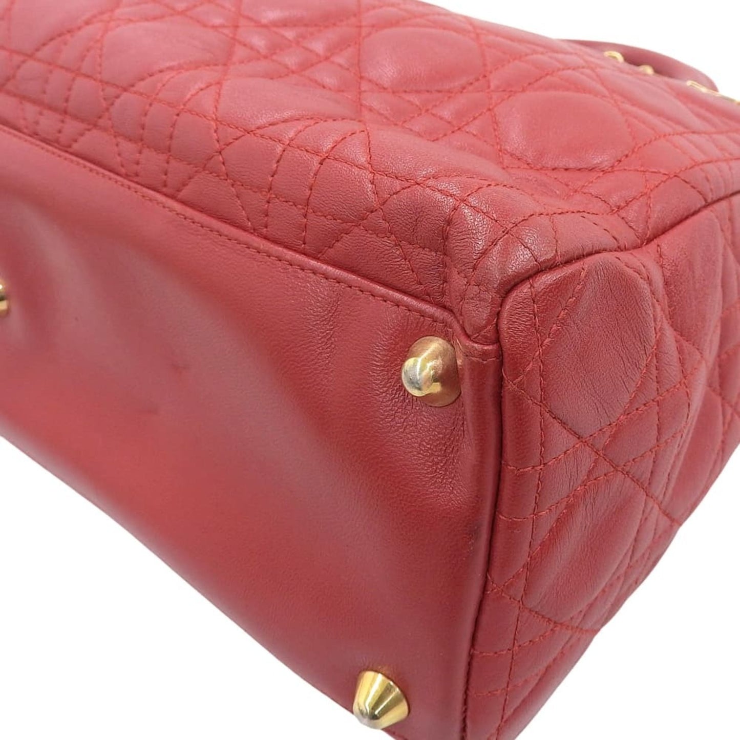 Christian Dior Red Color Leather Handbag ()