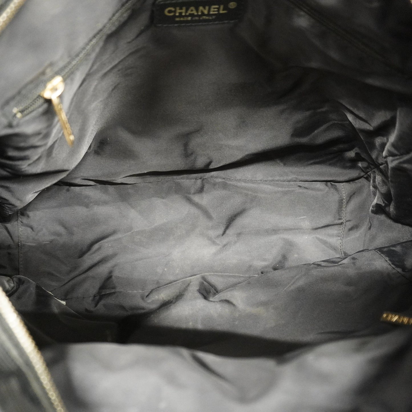 ChanelAuth New Travel Line Tote Bag Women's Nylon Tote Bag Black