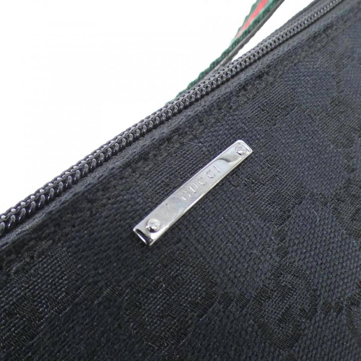 Gucci Black Gg Canvas Pouch