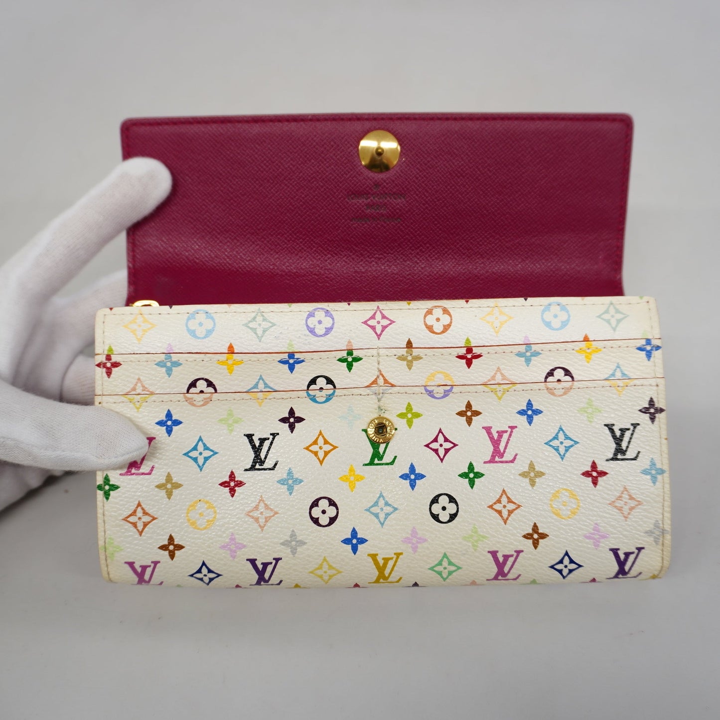 Louis VuittonAuth Monogram Multicolore Portofeuil Sara M93745