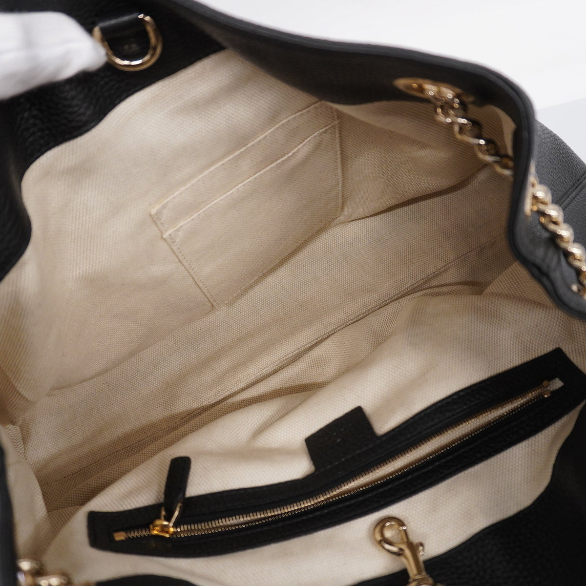 GUCCI Soho Shoulder Bag 536196 Women's Leather Black