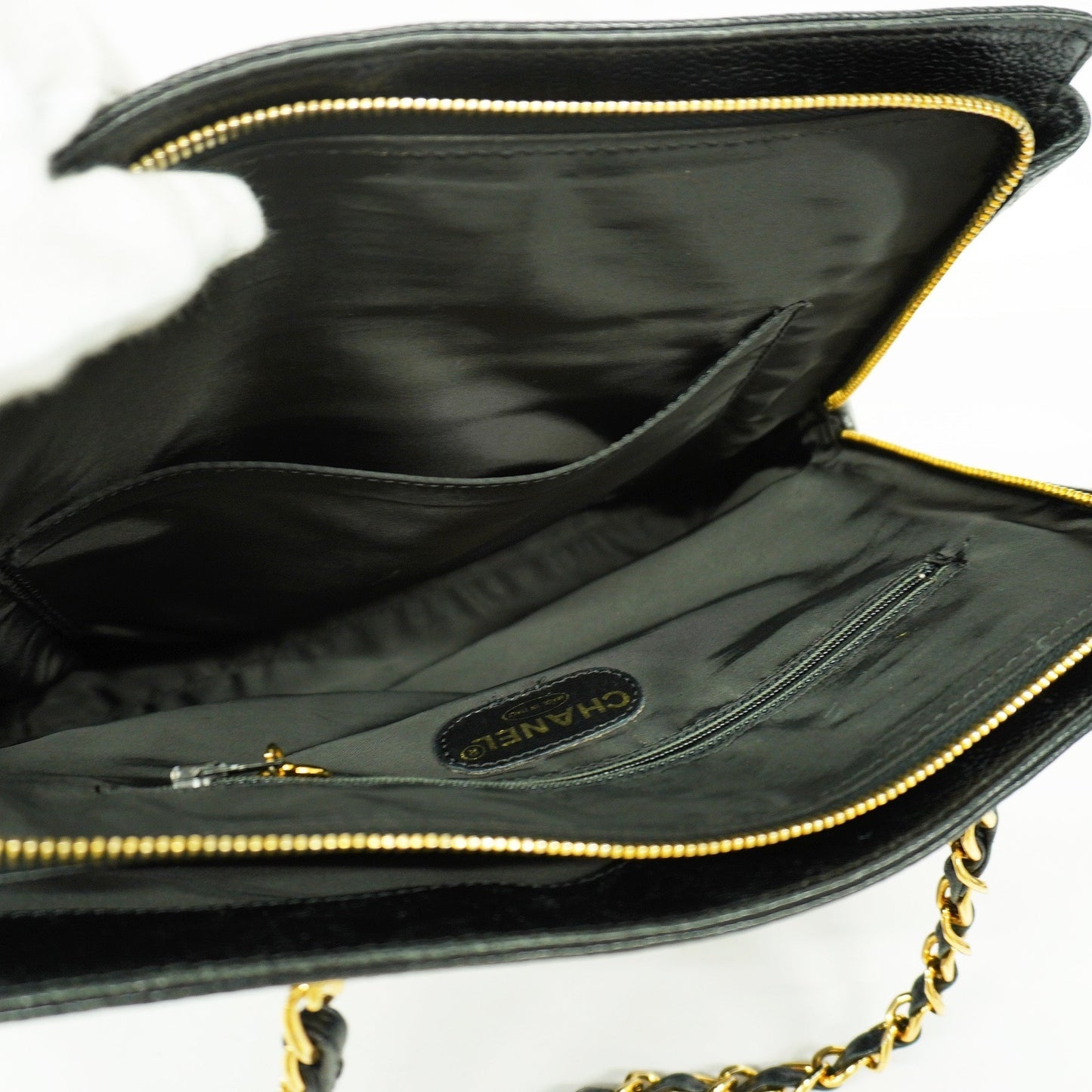 ChanelAuth Reprint Tote Women's Caviar Leather Bag Black