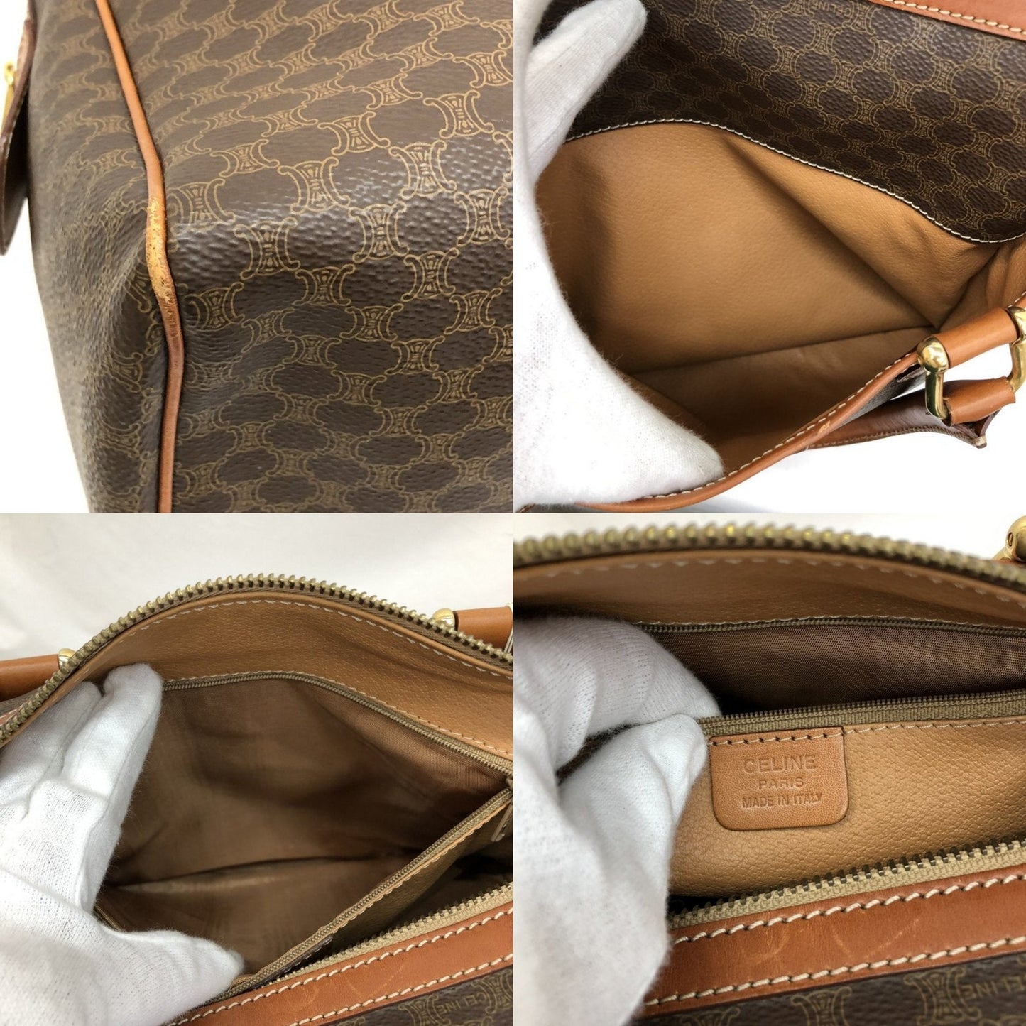 Celine Handbag Mini Boston Bag Macadam Brown Made in Italy Women's Men's IT05WU7V6IUS RLV2483M