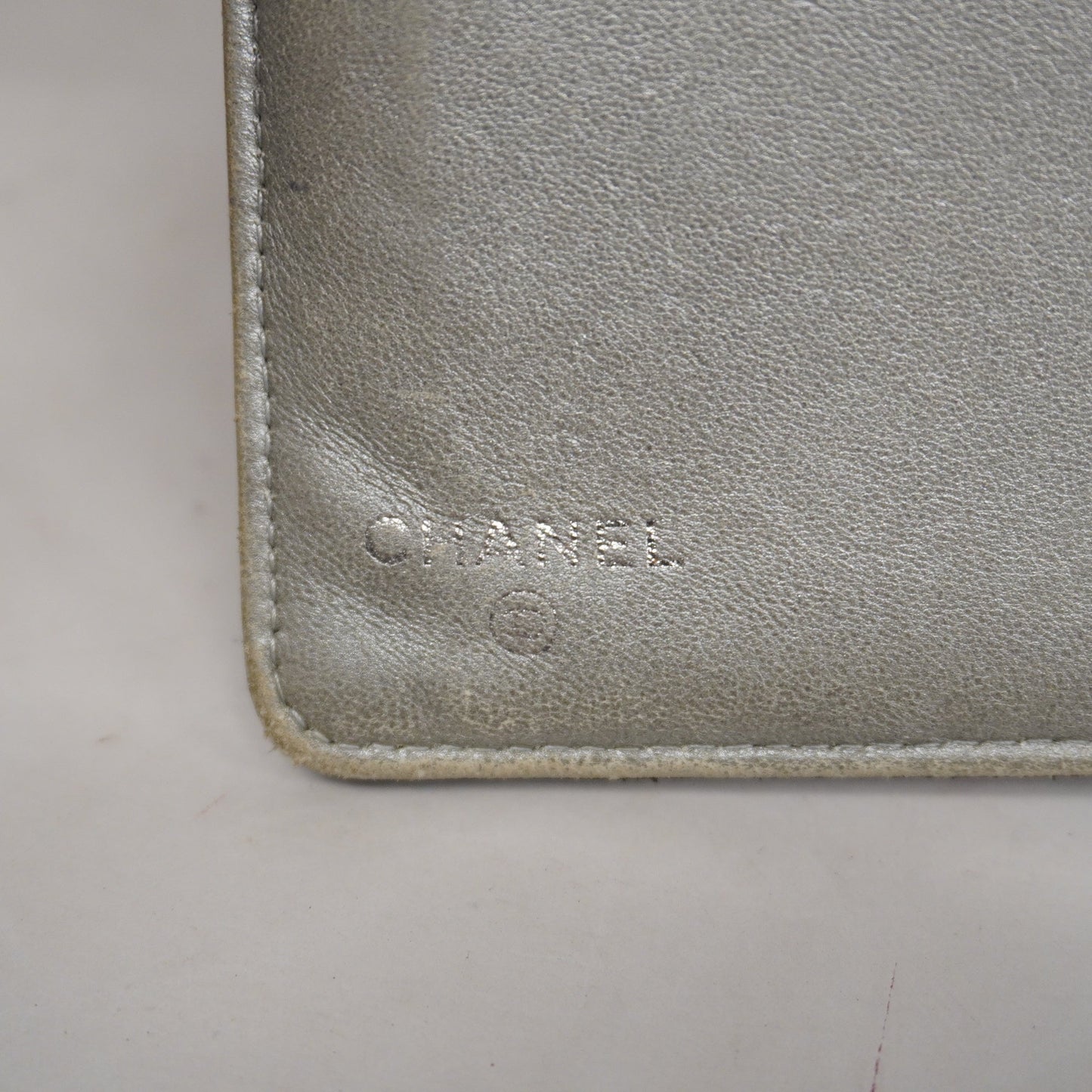 ChanelAuth Camellia Bi-fold Long Wallet With Silver Metal Women's Lambskin