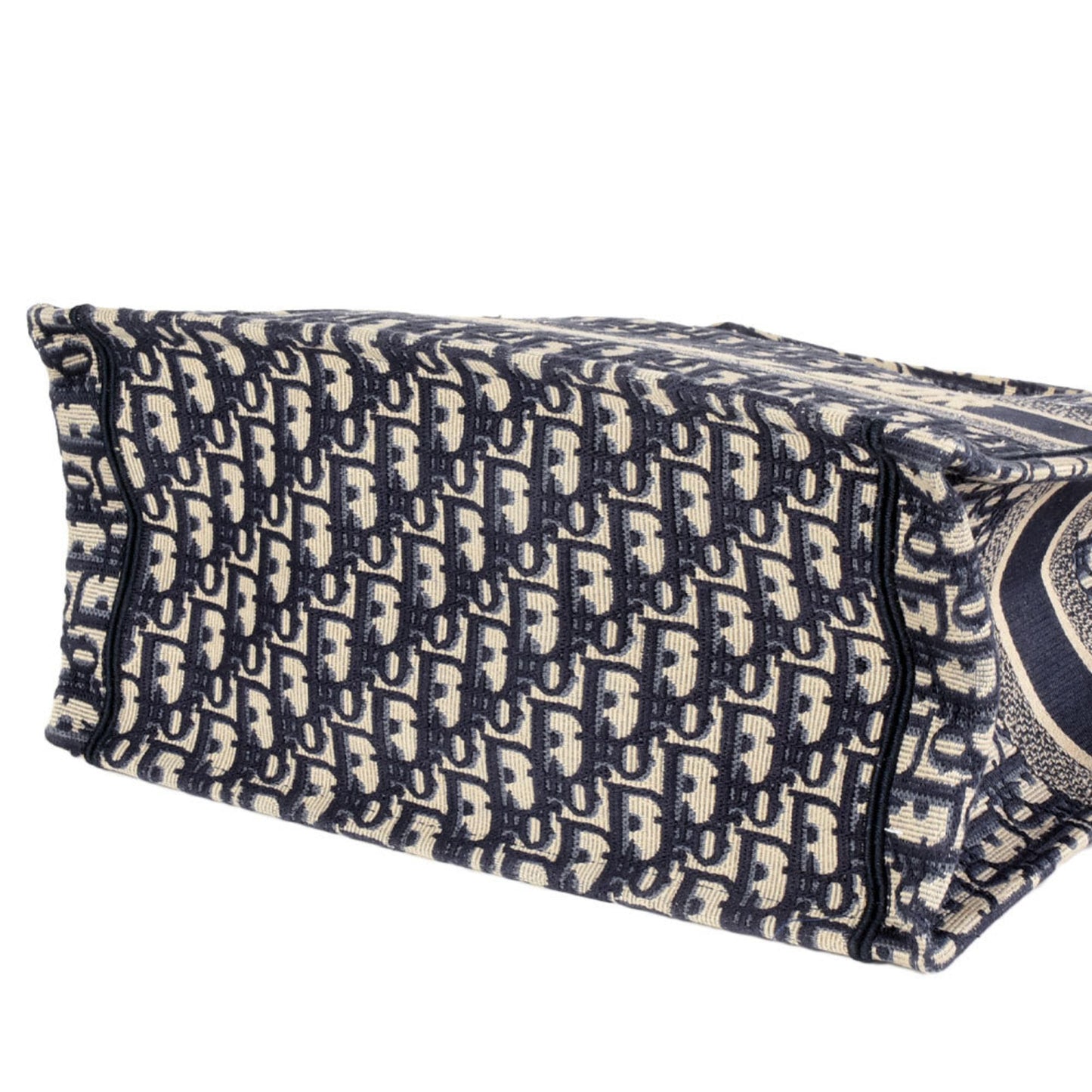 Christian Dior Navy Canvas Handbag Tote Bag ()