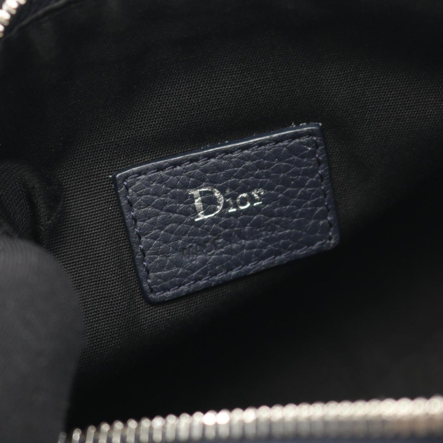 Christian Dior Navy Leather Shoulder Bag ()