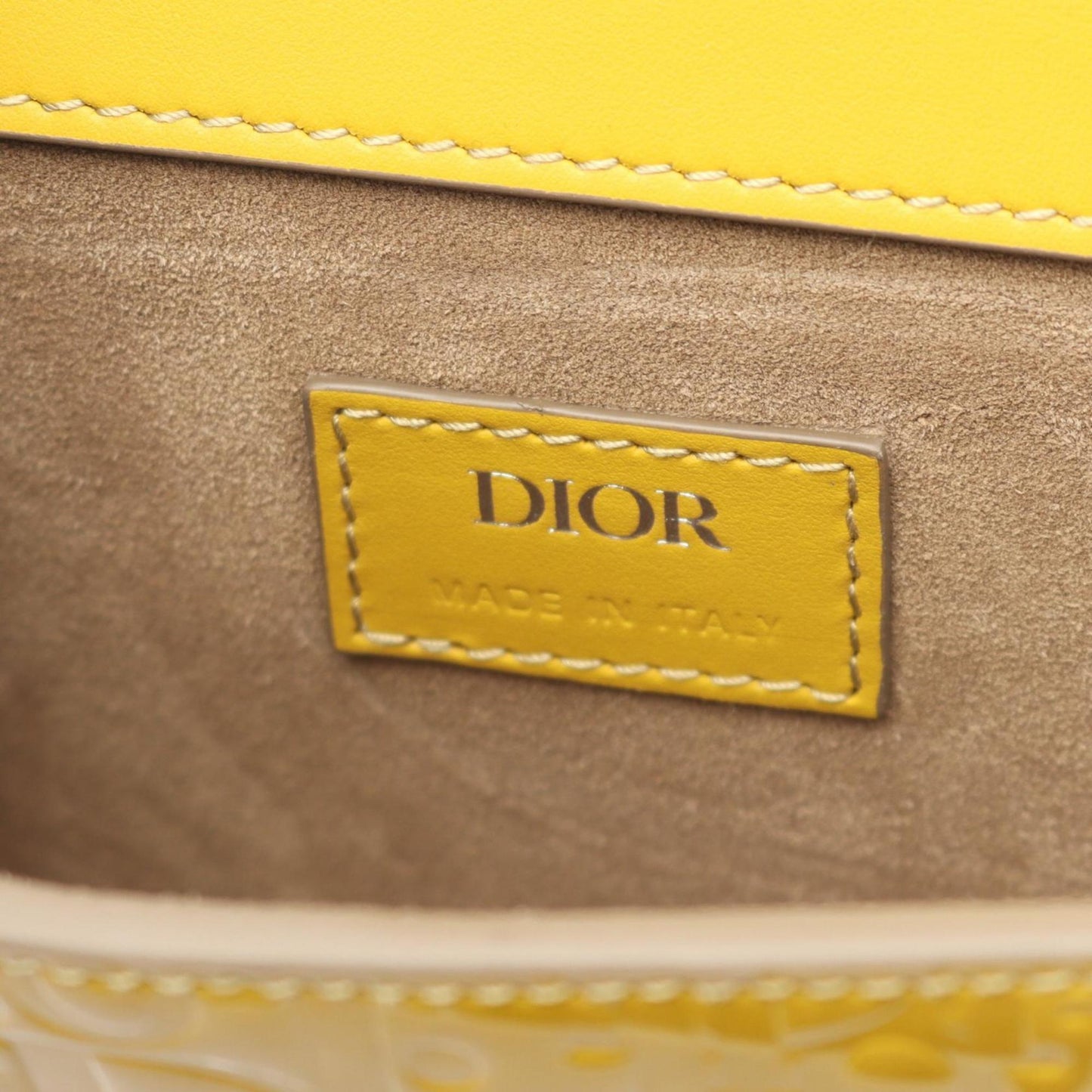 Christian Dior Yellow Patent Leather Shoulder Bag ()