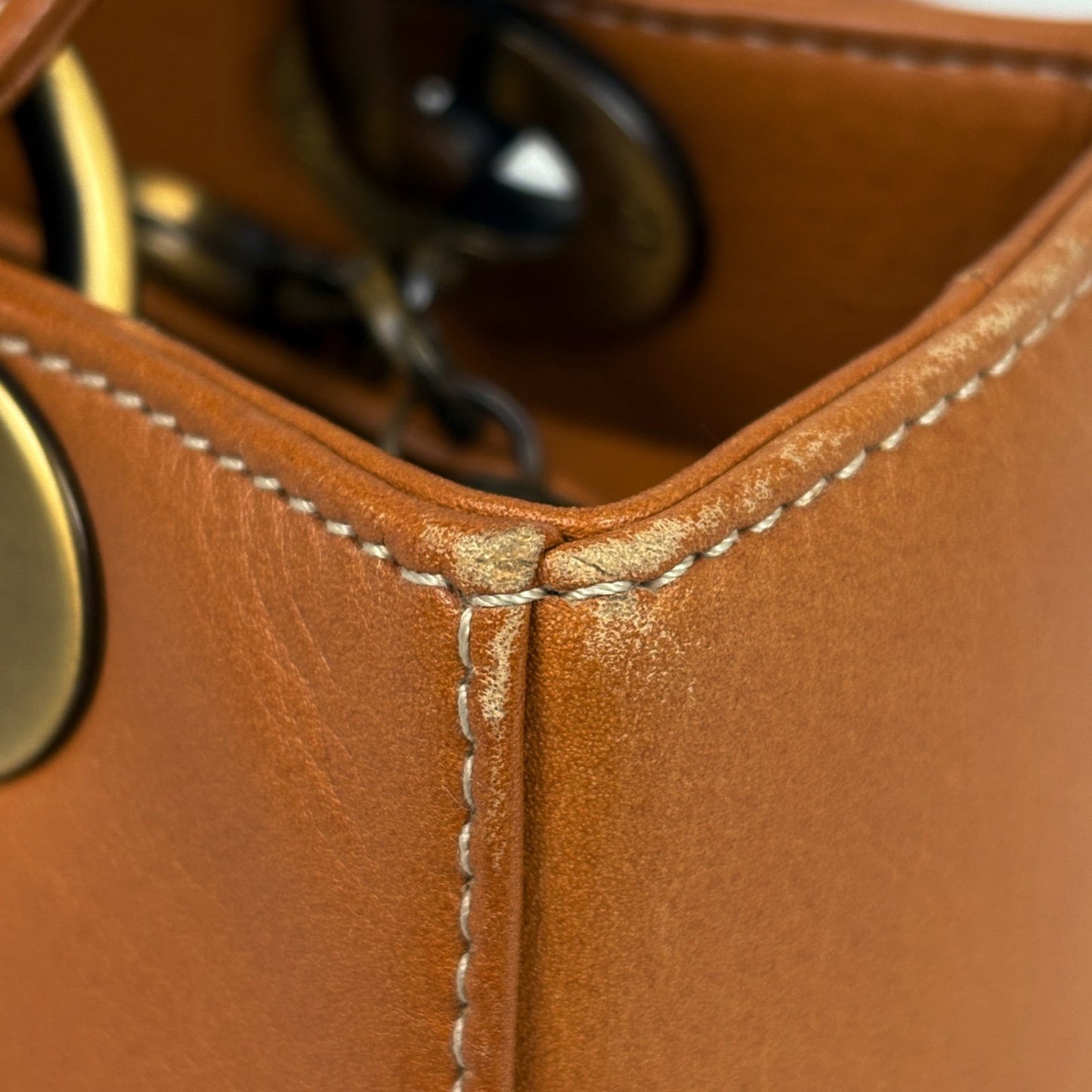 Christian Dior Lady Dior Brown Leather Handbag ()