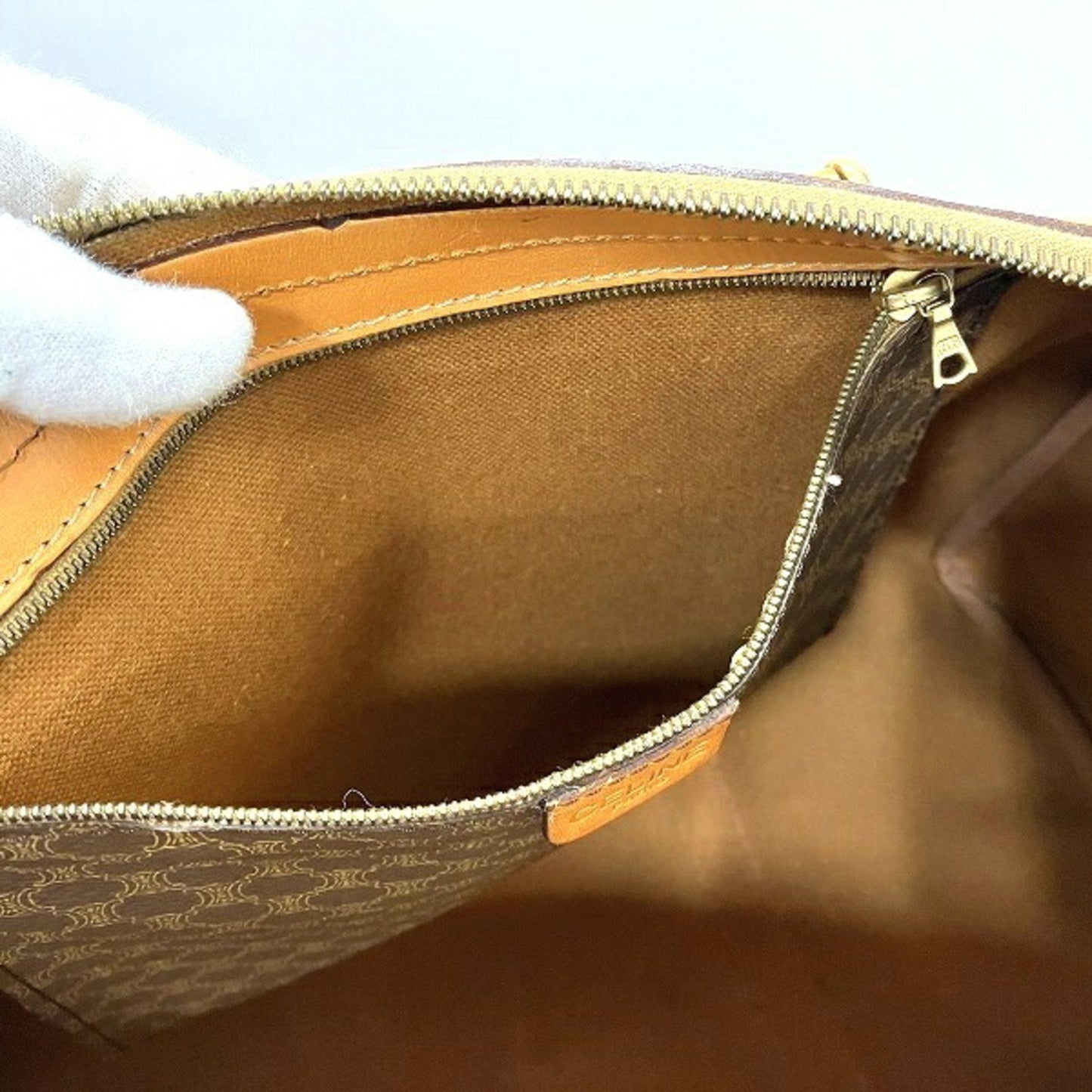 Celine Macadam Pattern PVC Bag Boston Unisex